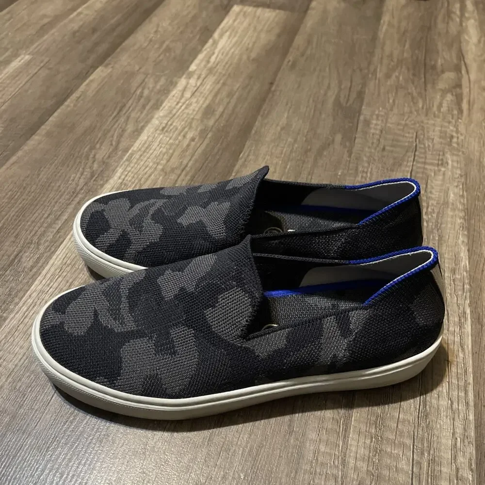 Rothy’s The Original Slip-on Comfort Sneaker Women Size 6.5‎ Gray & Black Camo